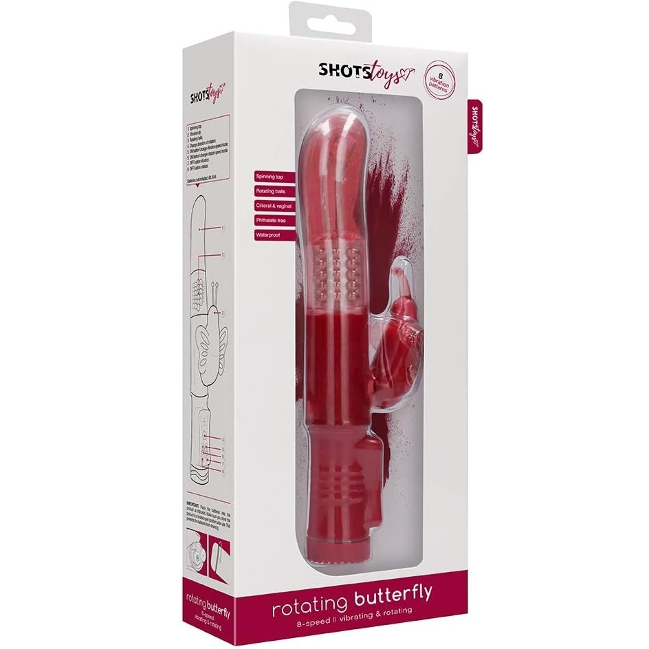 vibrator rosu rabbit — sex shop Erotica.ro